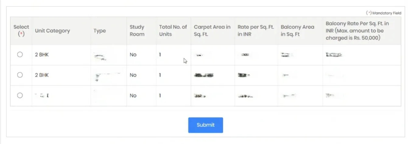 Projects List and Application